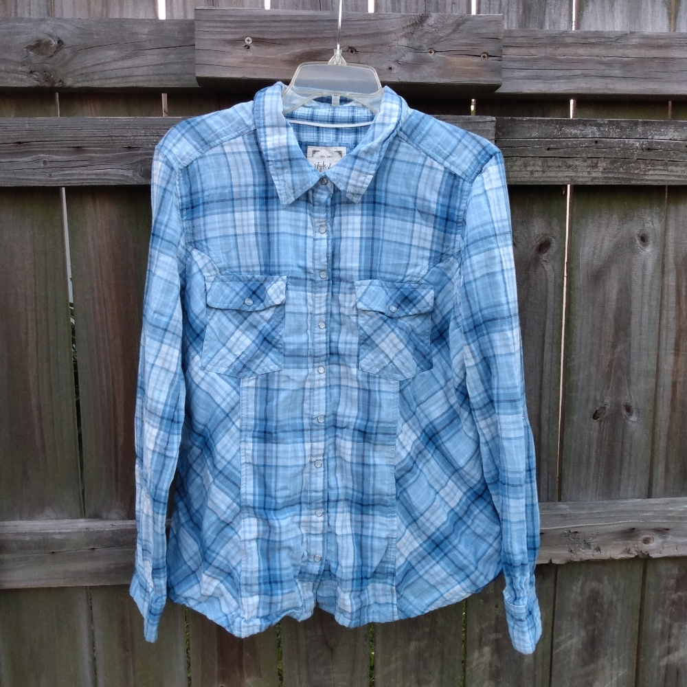 Style & Co western Snap button shirt XL